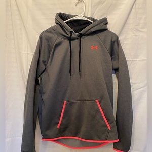 grey and pink under armour hoodie